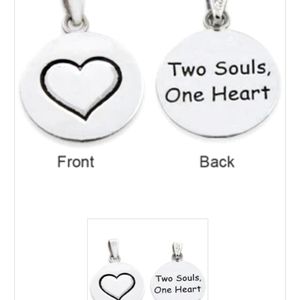 925 sterling silver two souls one heart